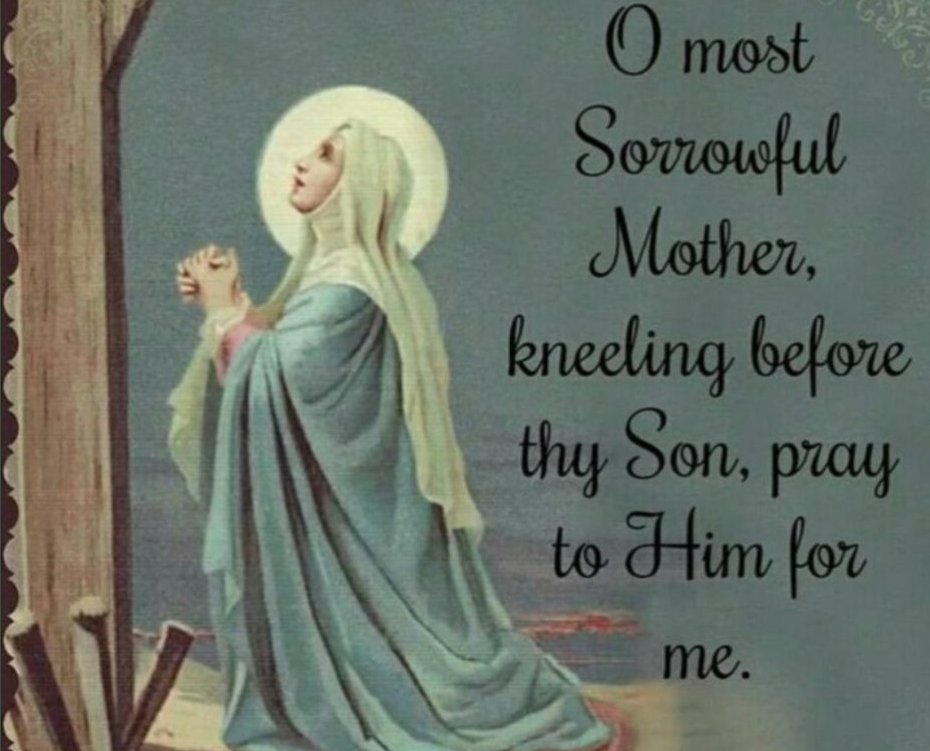 ❣️🙏 Sept 15 is one of the two feastdays in the Catholic liturgical calendar of the Seven Sorrows of the Blessed Virgin Mary.