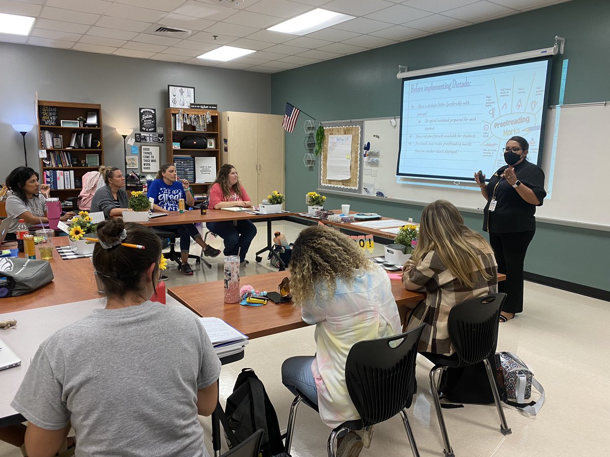 So proud of these FES teachers that came together in August to vertically align for our Eagles! Big thank you to <a href="/ssvero_castillo/">Veronica Castillo, M.Ed.</a> and Christine DeLeon for leading DICTADO training for us today!