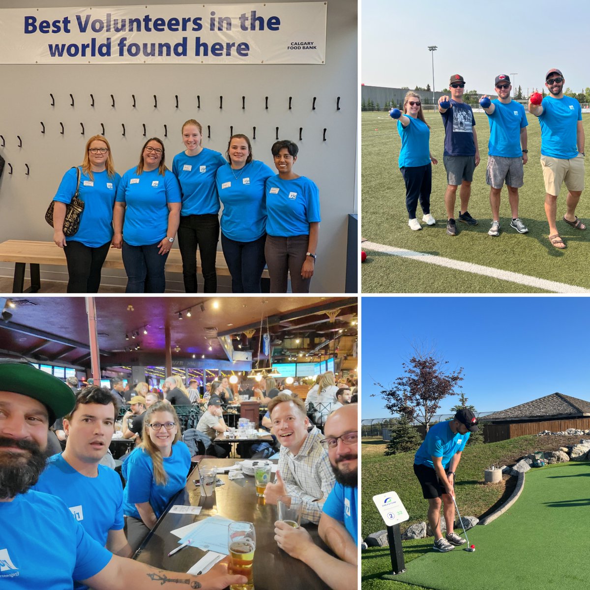 RJC_Engineers's tweet photo. The @Corp_Challenge is in full swing! 
Well done to #TeamRJC Calgary who have participated in the 5K &amp; 10K runs, Bocce Ball, Mini Putt, Obstacle Course, Table Tennis and Food Bank volunteering with more to come.
So far the team has won Silver and Bronze medals!🏅
#communityevents https://t.co/VGCz4TS8yE