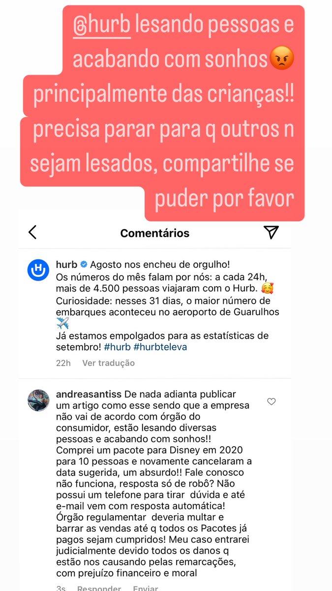 AndreaSantis's tweet photo. A @pacotes_hurb @HurbBrasil lesando pessoas e acabando com sonhos! https://t.co/4Ji3GujYfd
