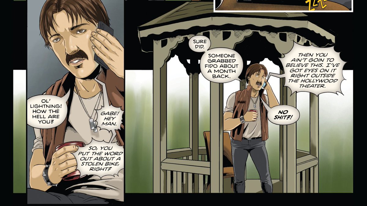 elizabiscuits's tweet photo. I’m particularly proud of these phone-discussion bubbles/radio balloons. My best yet I think. From Fido, a City of Roses story. Art by @epulsart, written by Francis Sampieri. Available in The BeBop Bao. https://t.co/mfJ4clNpV1