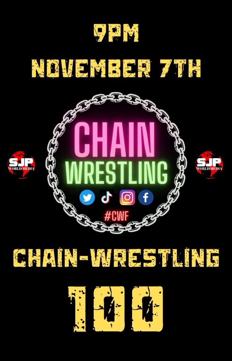 CHAIN_WRESTLING's tweet photo. Quite the week coming up...

💥 Halloween Special
💥 Mags &amp; Si first speak revisited;

🚨 Si guests on Badlands Pod
🚨 Si guests on Why We Watch Pod 
🚨 Si guests on Talk at the Table Pod.... (all hosted by @PodfatherMags, as well as @TheMattAttackUK &amp; @OctopusHold_)

Plus more! https://t.co/F6L4pdPm8y