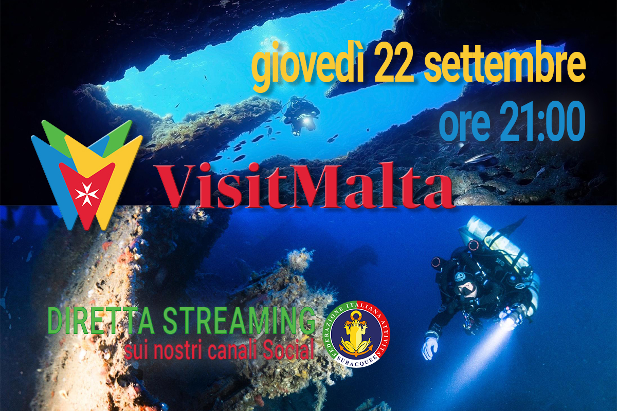 FIAS_1972's tweet photo. Vorresti una pausa nelle acque cristalline del Mediterraneo, con più di 200 siti per immersioni? Giovedì 22 settembre alle ore 21:00 Zona Blu ci porterà tutti a Malta per scoprirla con chi la conosce veramente. 
#Malta #MoreToExplore #VisitMalta #Diving https://t.co/bra25fTsWG