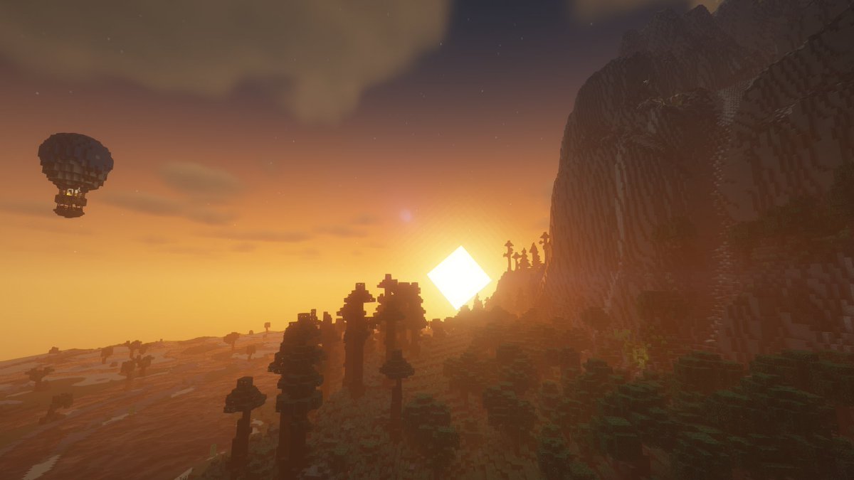 SFTMedia's tweet photo. A travel over day and night through the Kekanoll map by @McMeddon, through the eyes of shaders:

Come play at https://t.co/CgxDPXGN13 #minecraft https://t.co/xyUgLyhhEx