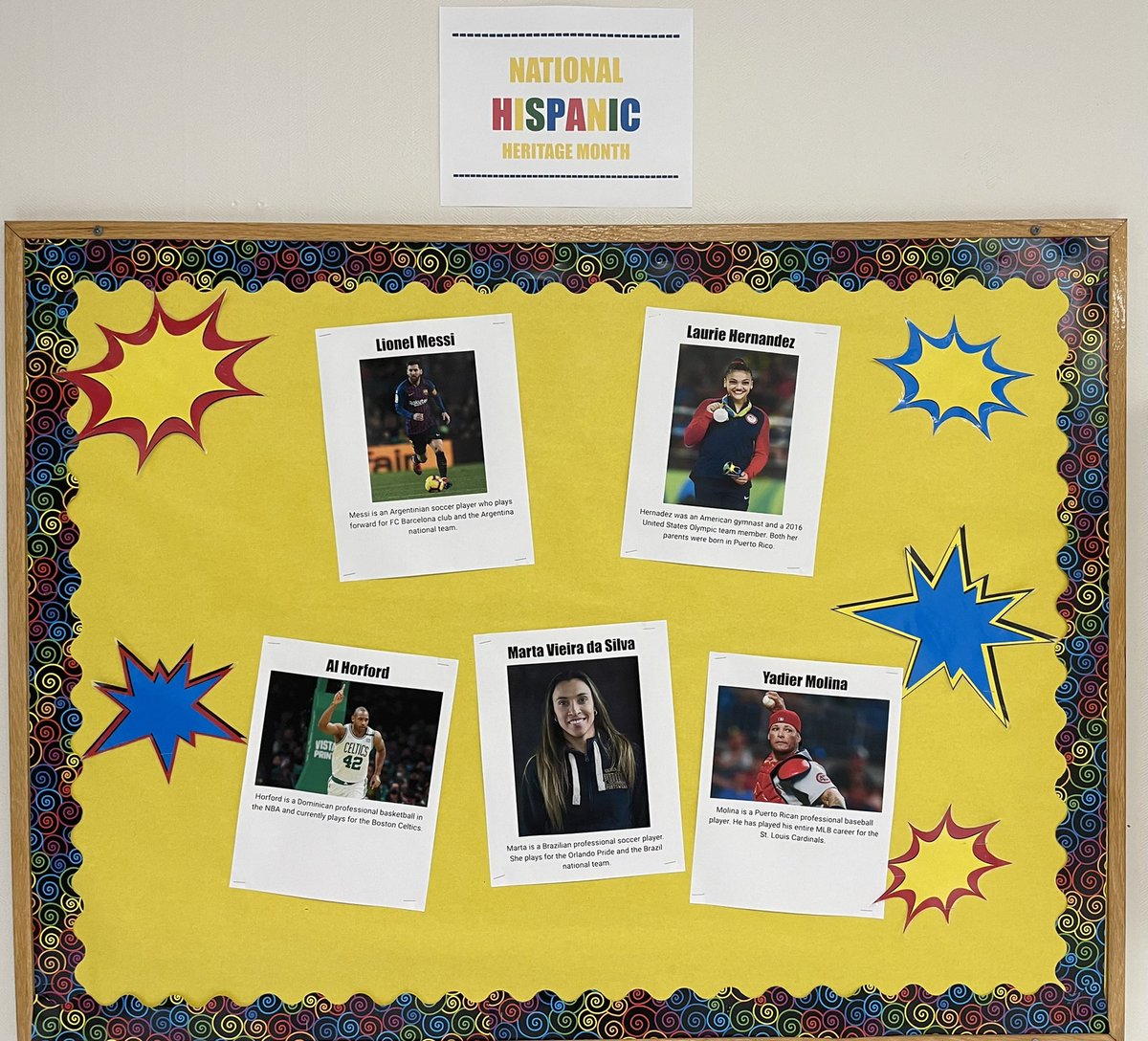 Mrs. Melissa Stein (@mstein_pe) on Twitter photo Celebrating National Hispanic Heritage Month by featuring some of our favorite athletes. #kellisontigers <a href="/kaiserkellison/">Kaiser P.E</a> Celebrating National Hispanic Heritage Month by featuring some of our favorite athletes. #kellisontigers <a href="/kaiserkellison/">Kaiser P.E</a>