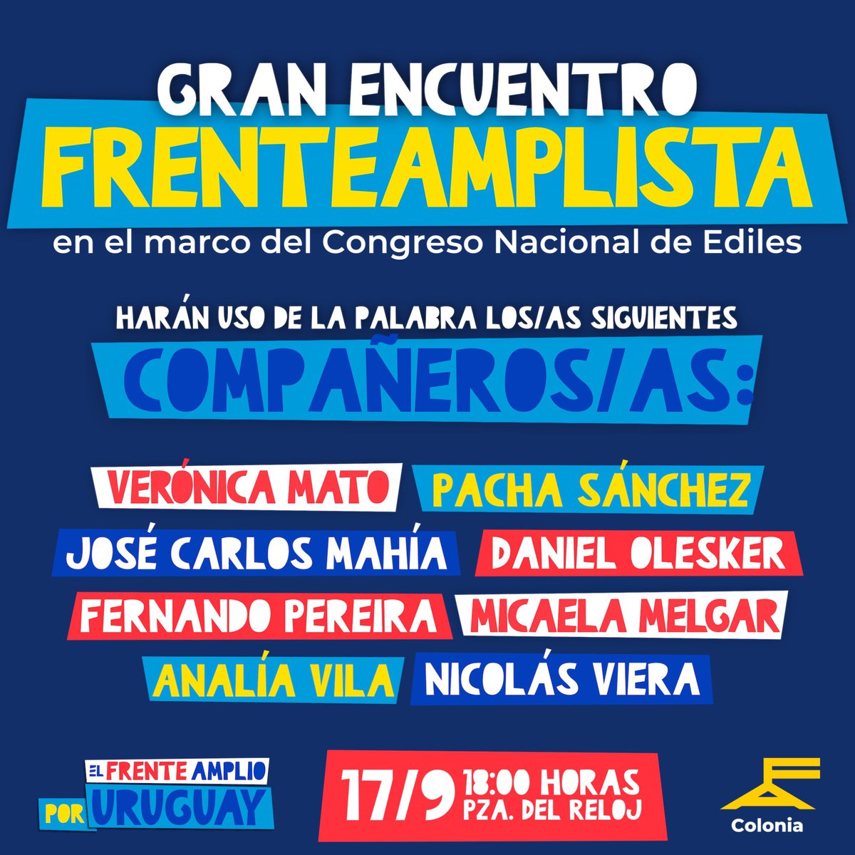 colonia_fa's tweet photo. 📢 El sábado te esperamos en el GRAN ENCUENTRO con compañeros y compañeras de todo el país 🔴🔵⚪️ https://t.co/edPKmcCGbb