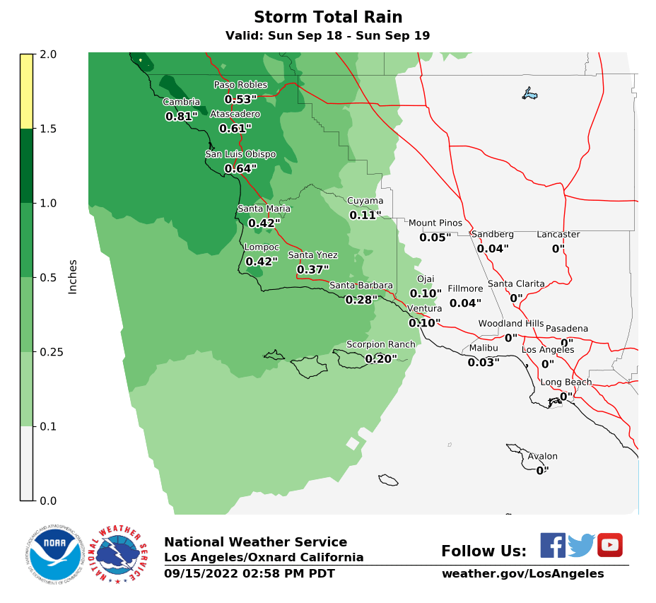Latest rainfall projections. Rain coming later Sunday through Monday.  Expect wet roads and traffic delays. #cawx #LArain