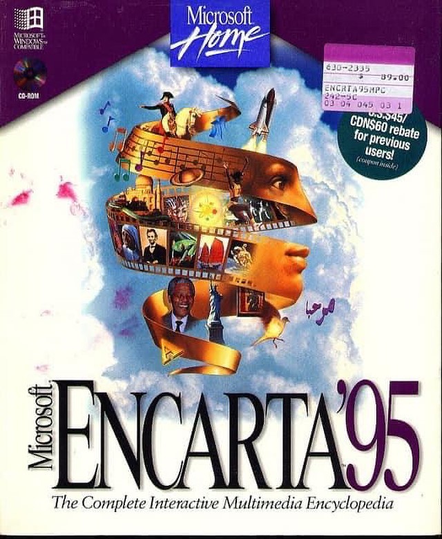 RetroTechDreams's tweet image. brb, gotta do some research for a school report #encarta #microsoft