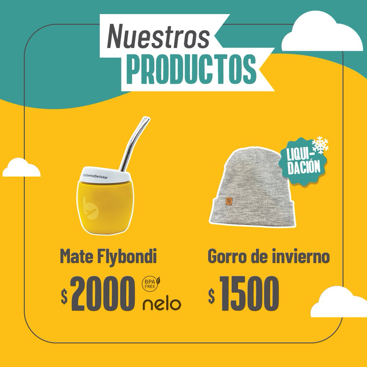 flybondioficial's tweet image. Bondi, conoces nuestro merchandising?🤭 Podes conseguir todos nuestros productos a bordo! 🧉💛

#Flybondi #LaLibertadDeVolar #FlyMenú