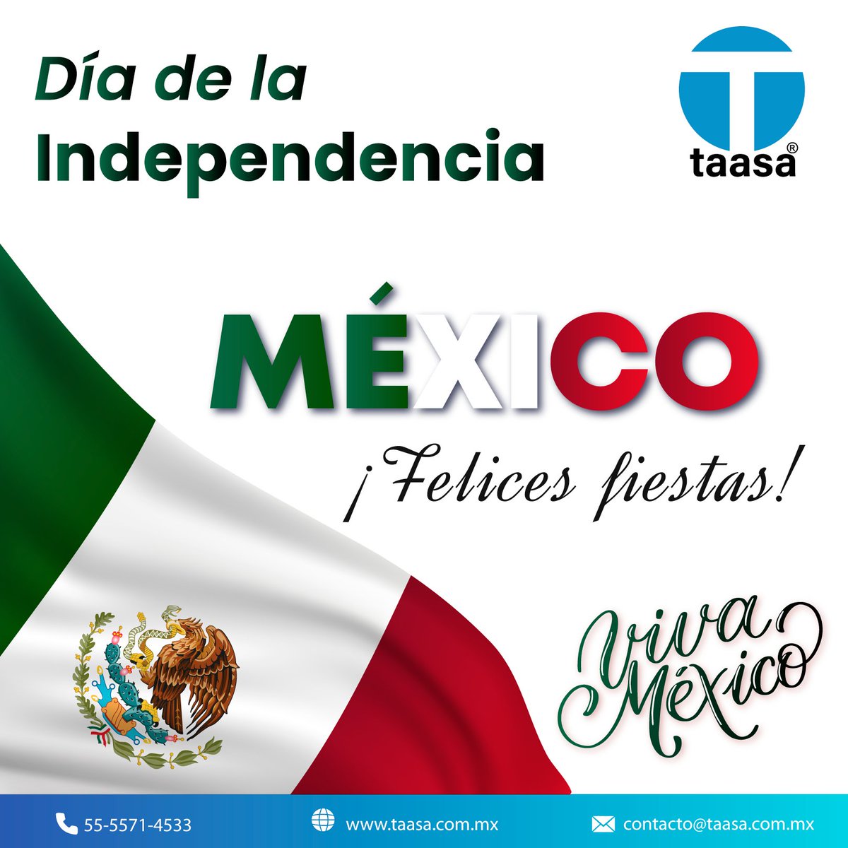 TaasaLogistics's tweet photo. 🇲🇽🙌 ¡Viva México! 

Les deseamos ¡Felices fiestas patrias!

TAASA Logistics ¡Orgullosamente Mexicanos! https://t.co/tymvFFyeL6