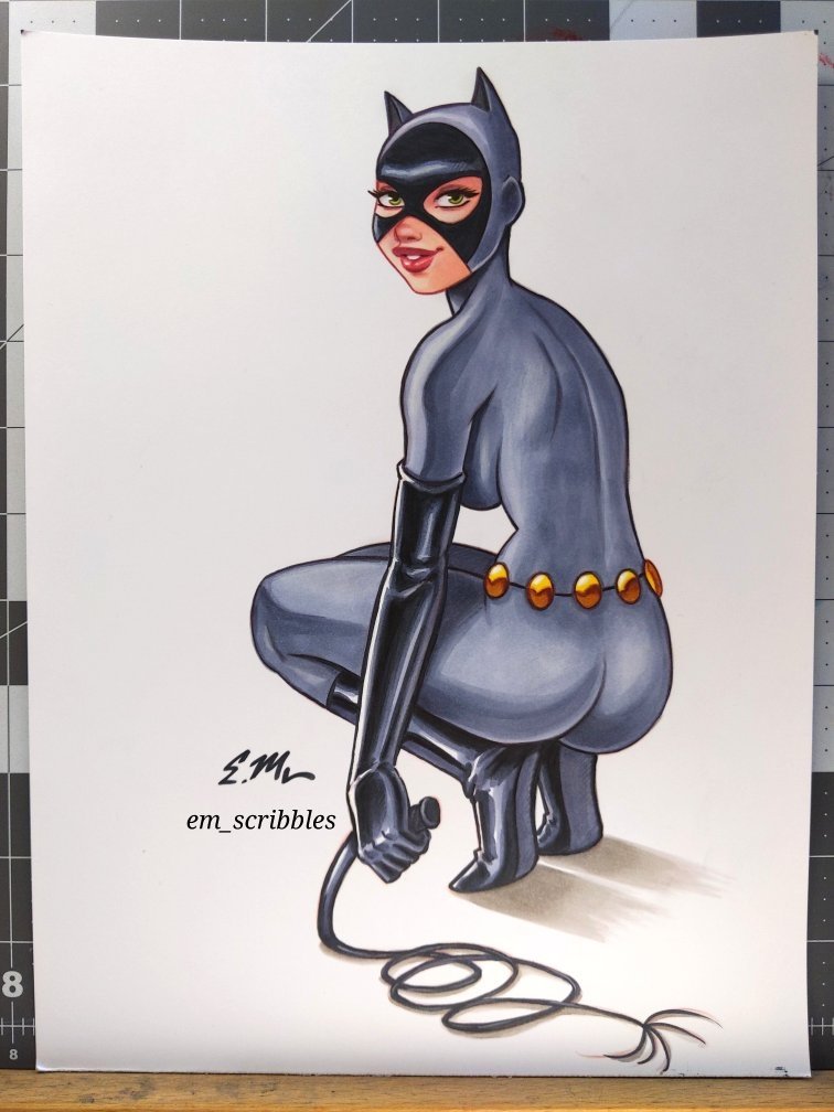em_scribbles's tweet photo. Catwoman done with markers and colored pencils on 9 x 12 Borden and Riley Paris Paper. Feel free to DM or comment if you're interested in purchasing. :)
#ericmatos #emscribbles #pinup #catwoman #selinakyle #batman #dccomics #traditionalart #markers #prismacolor #coloredpencils https://t.co/vYV1DCvzW5