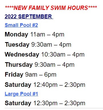 SplashSwimWell's tweet photo. Greetings SPLASH Families-please note we have a change in our family swim hours. Starting tomorrow our Friday family swim ends at 6pm. Please give us a call if you have any questions. Thank you for your understanding, we do appreciate it.📞 OFFICE 262-512-7946 #SplashMequon https://t.co/juZzi9wnv8