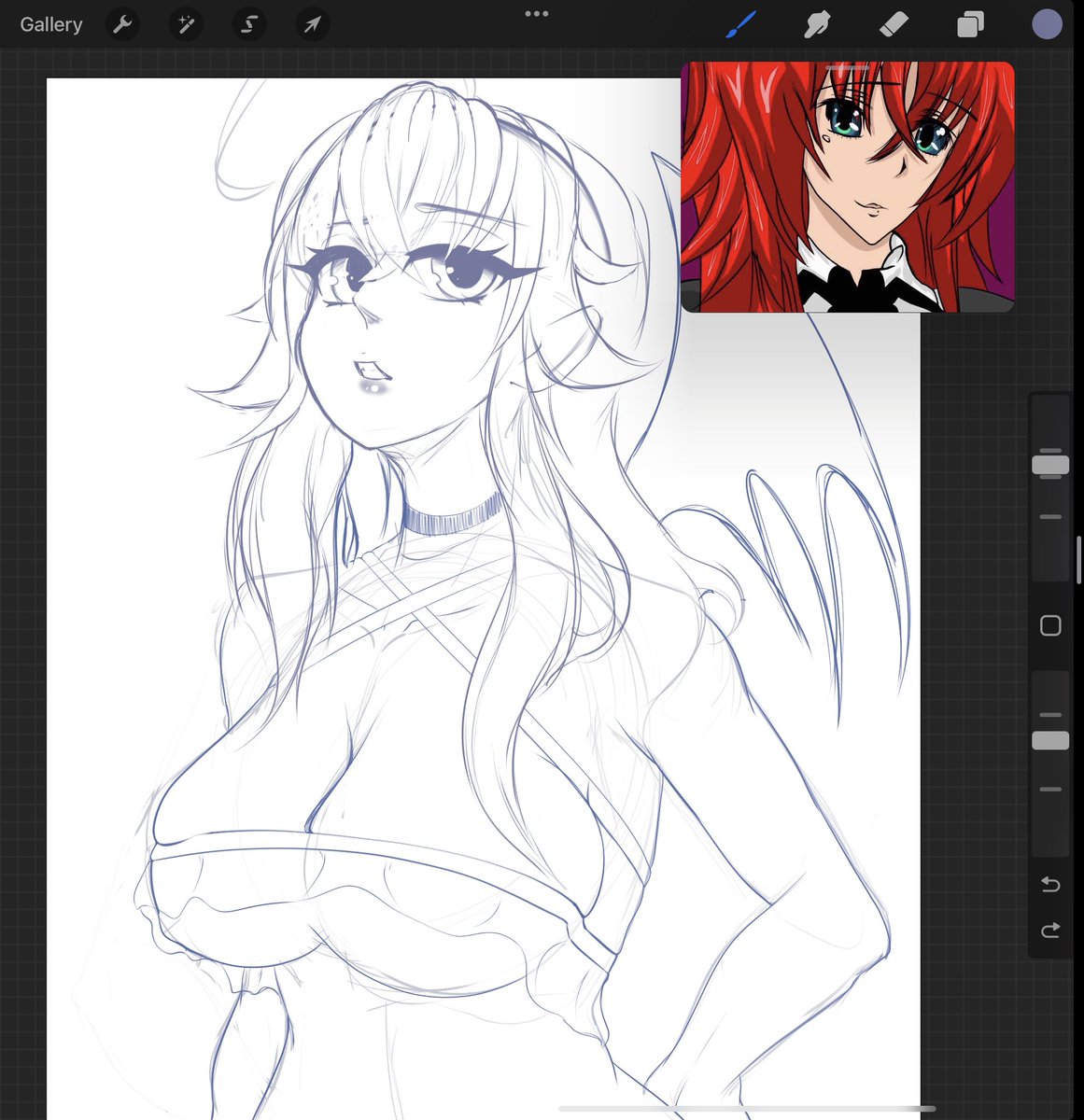 Redraw time! Rias! 

#RiasGremory #Rias_Gremory #HighSchoolDxD #Fanart #Wip #Sketch #Highschooldxd