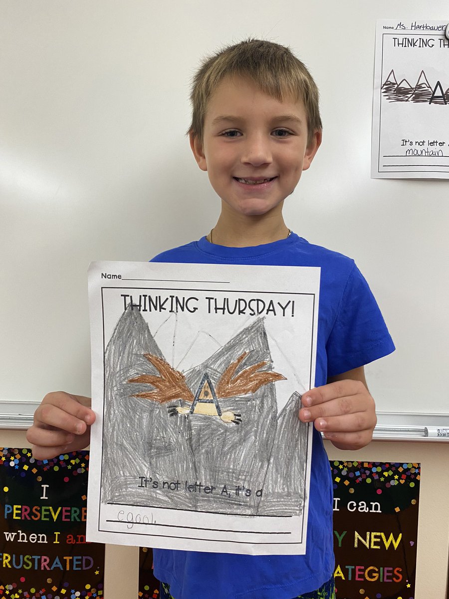 MsHartbauer's tweet photo. Thinking Thursdays are our new favorite thing in room 120! Look how creative these kiddos are!!👏🏼 @GillHallElem @wjhsd https://t.co/PGUGtMMr0o