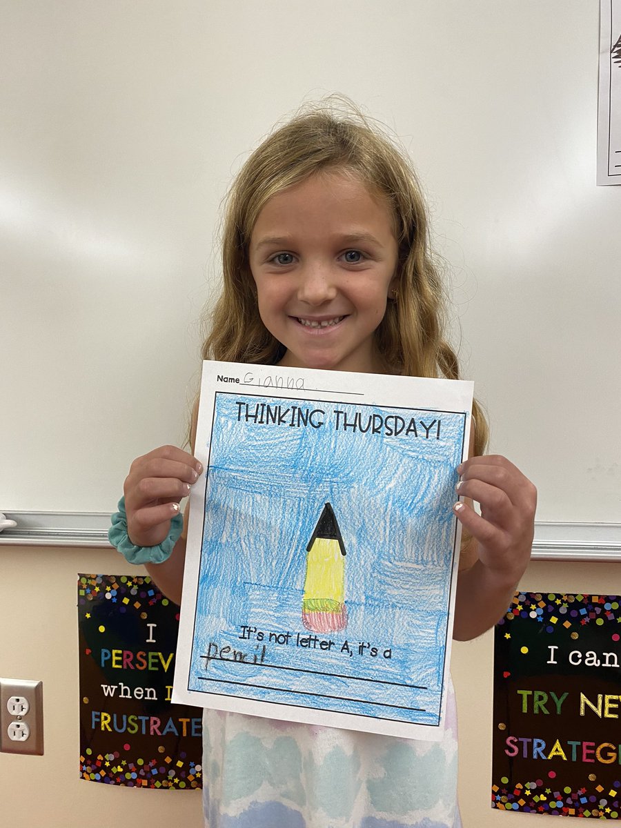 MsHartbauer's tweet photo. Thinking Thursdays are our new favorite thing in room 120! Look how creative these kiddos are!!👏🏼 @GillHallElem @wjhsd https://t.co/PGUGtMMr0o