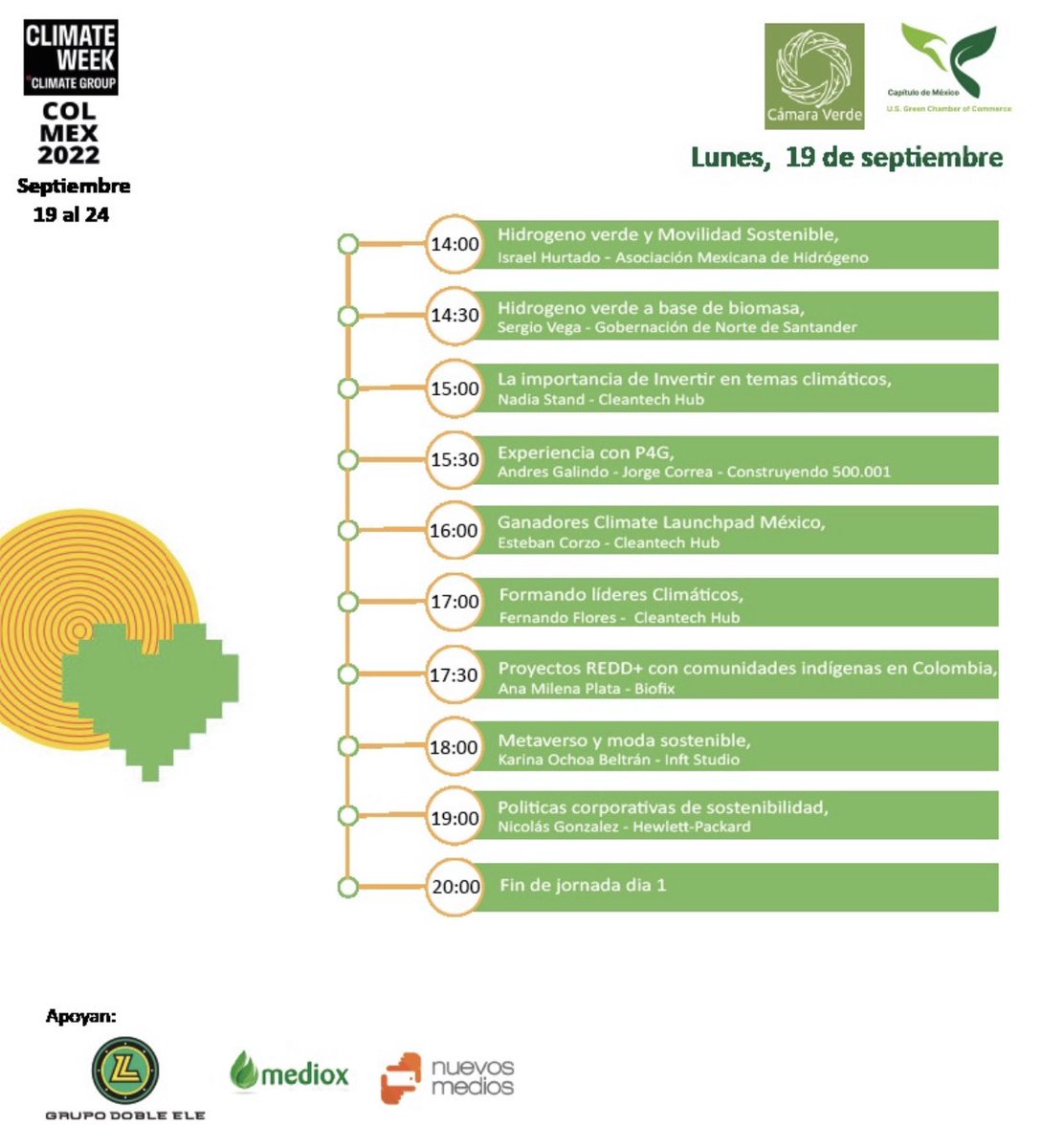 mmacarden's tweet photo. Inscríbete en #climateweekcolmex2022 en https://t.co/5eW7nq28DO. Conocerás más de 100 casos de éxito en #accionclimatica en Colombia, México, Chile y República Dominicana https://t.co/W3mSEATpDD