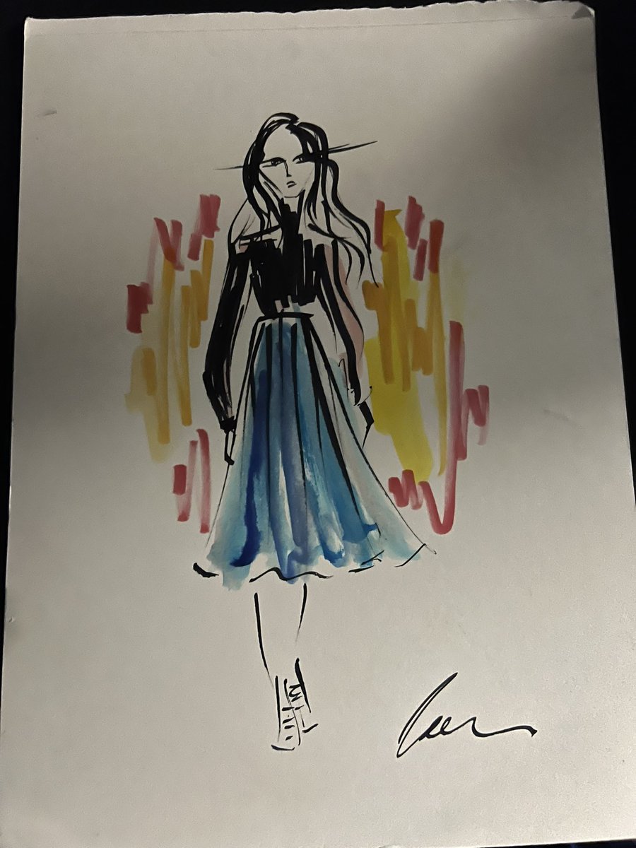 nicolekyle's tweet photo. Wow, cannot believe I’m lucky enough to have been sketched by @TaliaZoref of @EyesoFashionNFT ✨🙏 framing it!
Thx @YiyingLu for the invite. Your art makes me so happy. It fuels me to know creatives are carving space in web3 and using blockchain as a medium #NYFW @NolchaShows https://t.co/ePURYX0oRK