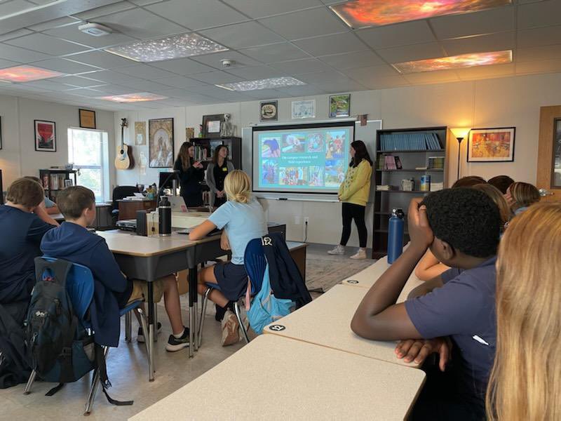 IHSSciResearch's tweet photo. Our seniors had a great time visiting the 8th graders @TybeeMaritime and can’t wait until next time! https://t.co/NAfDdKvoL9