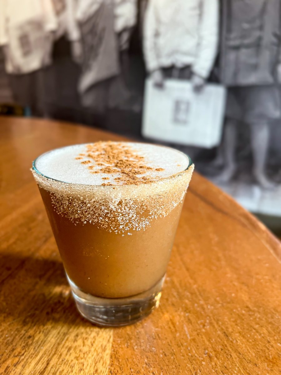 RaleighTimesBar (@raleightimesbar) on Twitter photo Not your grandmamma's cobbler... (smells a lot like it tho)
This new fall bevvy is made with <a href="/birddogwhiskey/">Bird Dog Whiskey</a> Strawberry Whiskey, house-made sour mix, house-made brown sugar and cinnamon syrup.
Garnished with a cinnamon sugar rim and a slight dusting of fall, y'all. Not your grandmamma's cobbler... (smells a lot like it tho)
This new fall bevvy is made with <a href="/birddogwhiskey/">Bird Dog Whiskey</a> Strawberry Whiskey, house-made sour mix, house-made brown sugar and cinnamon syrup.
Garnished with a cinnamon sugar rim and a slight dusting of fall, y'all.