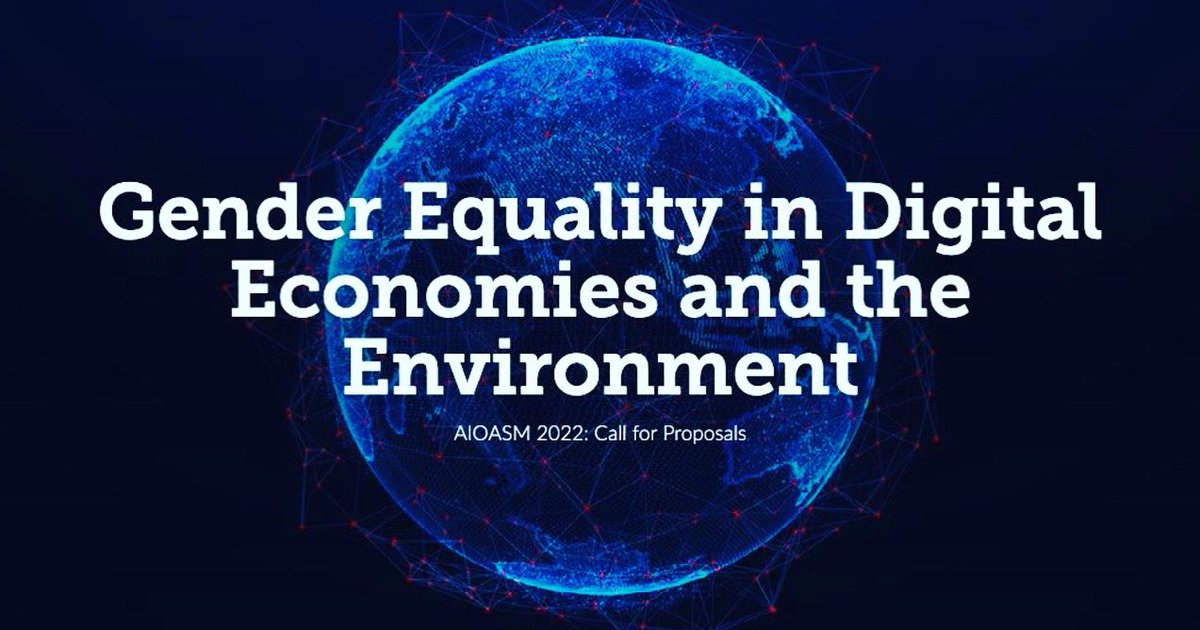 Just launched! 🎉#CallForSubmissions on #genderequality in #digitaleconomies and the #environment. Submit by Oct 20th. Results at #AIOASM Nov 16th/17th. Co-sponsored by <a href="/UNUMACAU/">United Nations University Institute in Macau</a> and <a href="/DataFemNetwork/">Data Feminism Network (DFN)</a> + experts <a href="/FianaArbab/">Fiana</a> <a href="/DanielaChimisso/">Dr Daniela Chimisso dos Santos</a> +++ 
👉express.adobe.com/page/T6fyKfP9Y…