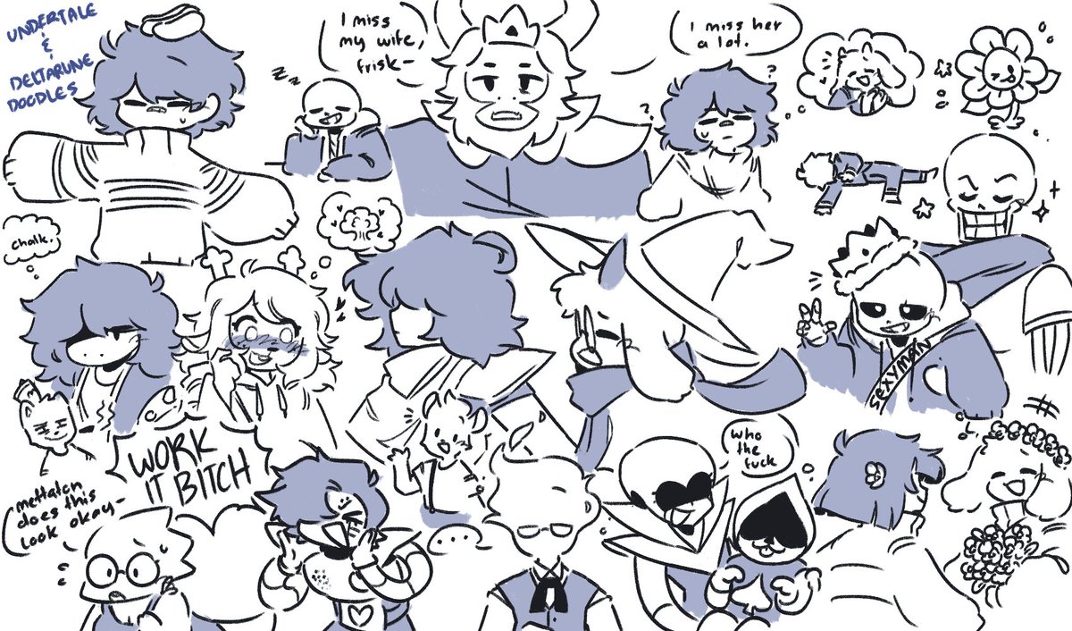 all the undertale and deltarune doodles i did on stream today! :D
#undertale7thAnniversary #DELTARUNE 