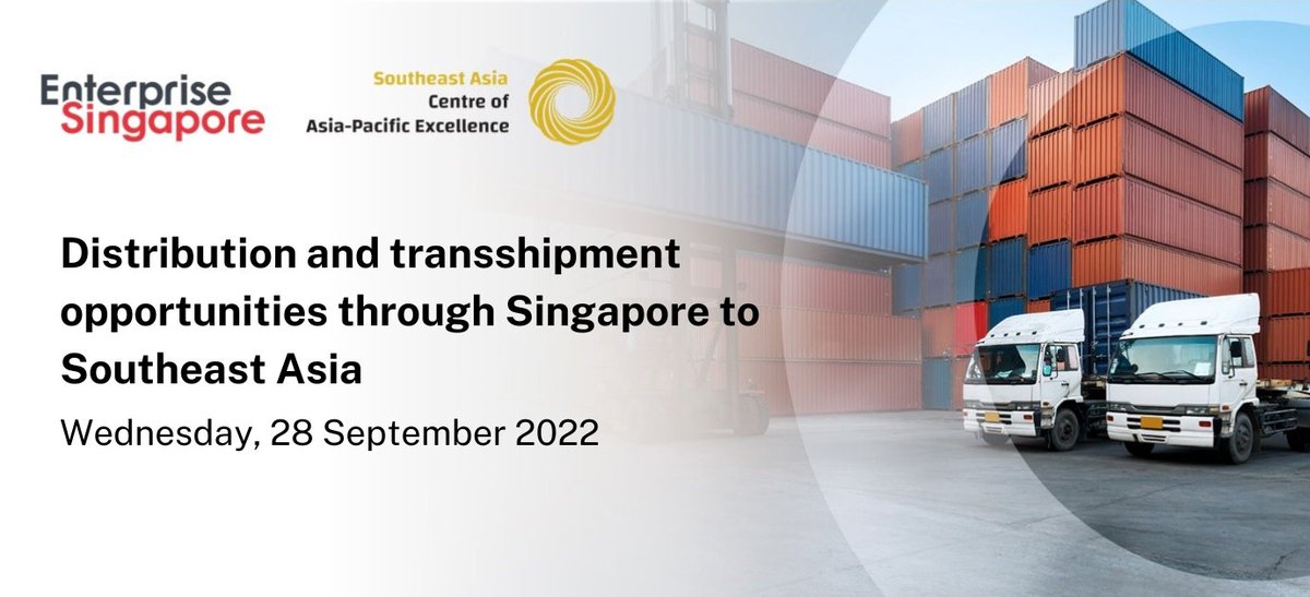 Southeast Asia CAPE (@capeseasia) on Twitter photo Join us for our next webinar with Enterprise Singapore on Wed 28 Sept, 3pm NZT to hear from industry experts on how you can take advantage of Singapore as a logistic hub to strengthen the resilience and agility of your business’ supply chain!
zoom.us/webinar/regist…
<a href="/siah_ang/">Siah Hwee Ang</a> Join us for our next webinar with Enterprise Singapore on Wed 28 Sept, 3pm NZT to hear from industry experts on how you can take advantage of Singapore as a logistic hub to strengthen the resilience and agility of your business’ supply chain!
zoom.us/webinar/regist…
<a href="/siah_ang/">Siah Hwee Ang</a>
