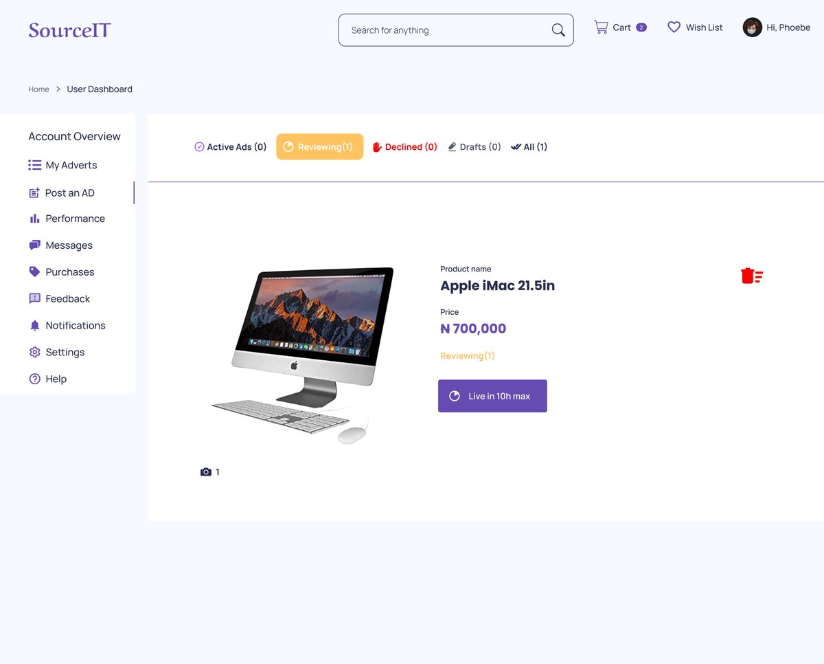 tiana_baz's tweet image. #I4G30DaysOfDesign 🚀
#I4GDesignChallenge @Ingressive4Good 

Day 28🫠

Task: User Profile and Dashboard of SourceIT. Desktop versions

Tool Used: Figma