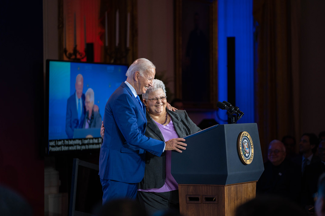 POTUS46Archive's tweet photo. We remain in a battle for the soul of our nation.
 
But as I looked around today at the survivors of hate-fueled violence, community advocates, and leaders who joined us at the White House, I knew it was a battle we will win. https://t.co/Umb6zIFnIK