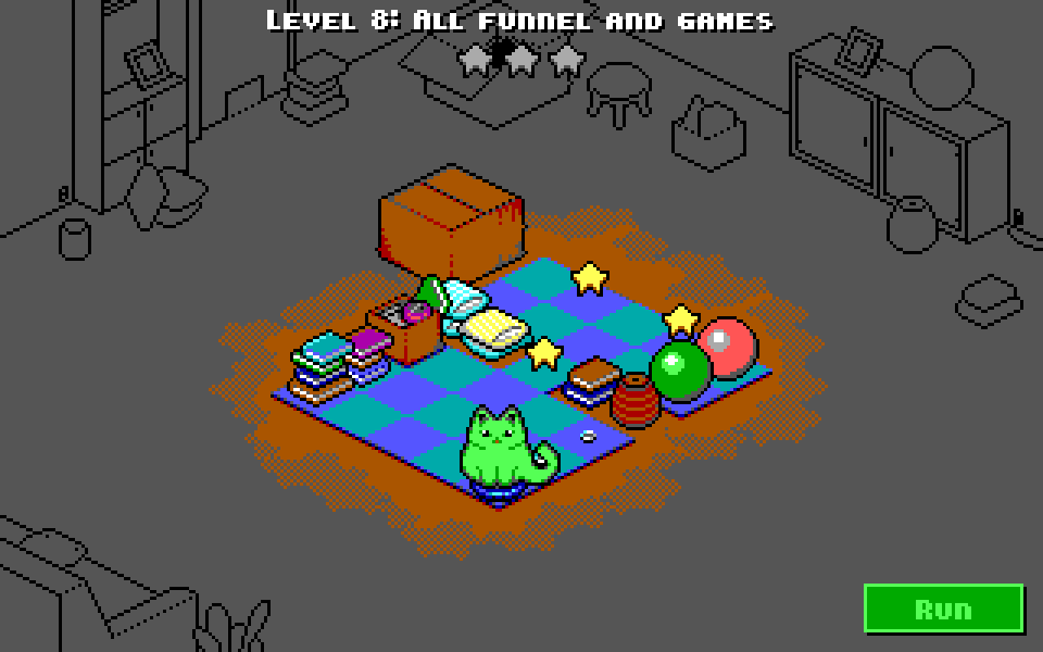 EigenLenk's tweet image. 💪 My #dosgamejam entry is done! This version contains a limited number of levels but I intend to add more post-jam.

🌟 Move objects around to create a route that collects all the stars

💾 eigen.itch.io/cats-on-broomb…

#gamedev #pixelart #dosgames #retrogaming #indiegames