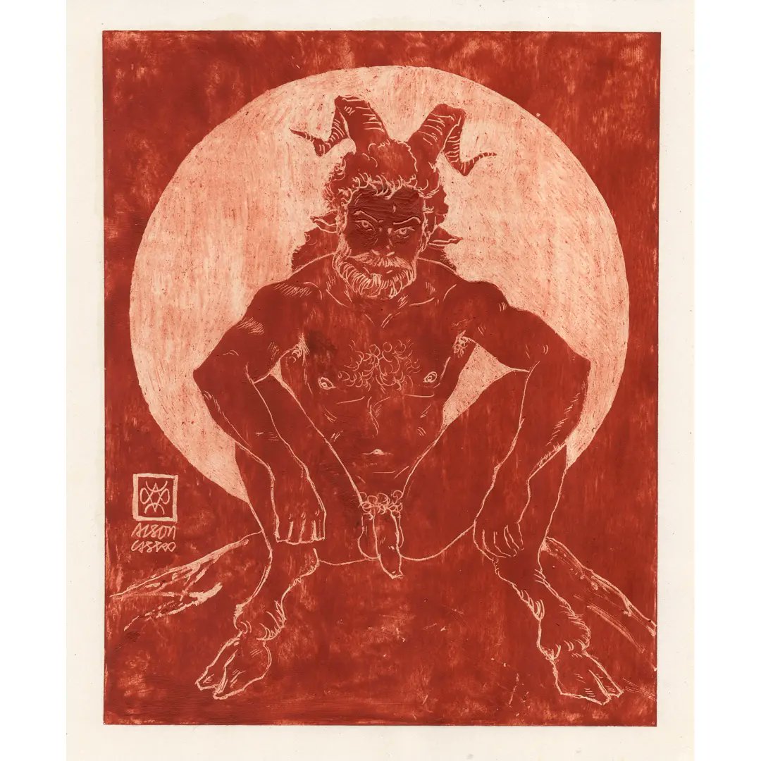 "What brings you here?", by Alson Castro
Oil pastel sgraffito on paper

Original sold. Prints available on Redbubble (link in bio)

Follow @alsoncastro

#art #arte #sgraffito #oilpastel #gay #gayart #faun #satyr #witch #gaywitch #scruff #figurativeart #figuredrawing