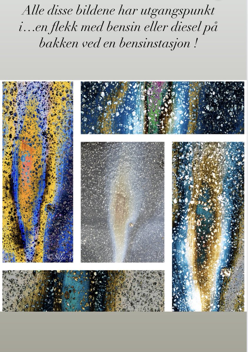 ekte77's tweet photo. Mixed media ©️ 

Some color😃

Starting from... A puddle of petrol or diesel on the ground at a petrol station! 

///

Med utgangspunkt i….En pytt med bensin eller diesel på bakken ved en bensinstasjon! https://t.co/ESfJATAh1M