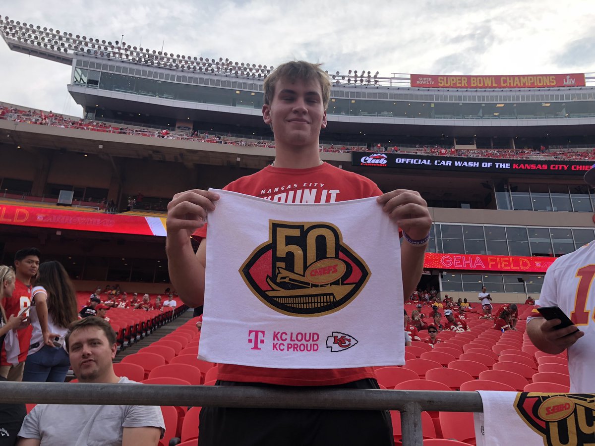 Thanks to Josh for letting me use the Rally Towel for tonight’s game they’re giving out to fans at Arrowhead tonight. #Chiefs