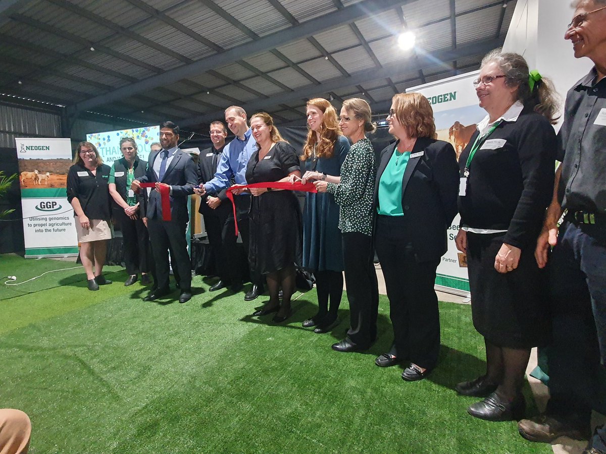 bcsagribusiness's tweet photo. Great day today at the @NeogenCorp grand opening of their state of the art genomics lab. The technology is amazing. #sheepgenomics https://t.co/fzS3xUYlUc