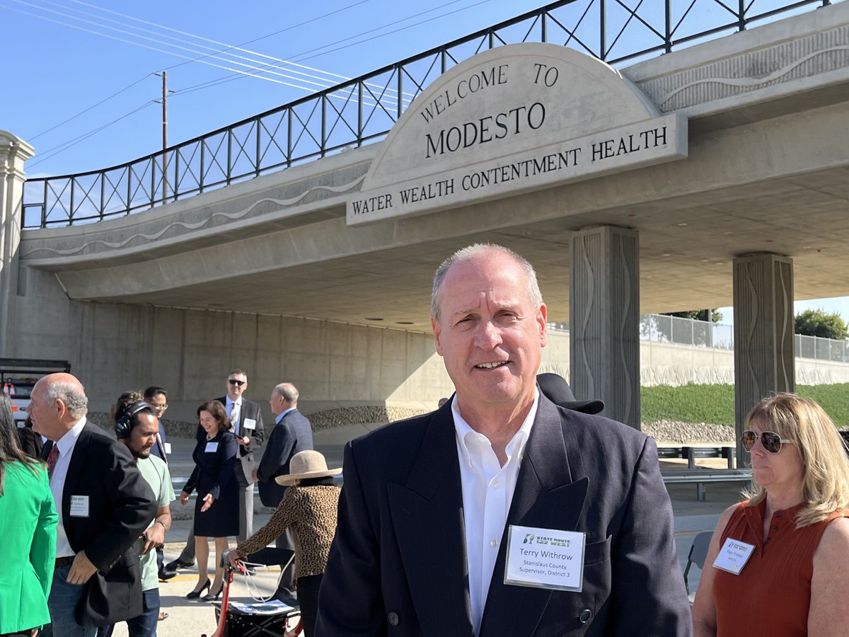 Two good days for Stanislaus County !!  Today was the ribbon cutting for completion of phase one of the new Hwy 132.  Team effort, thank you all !!