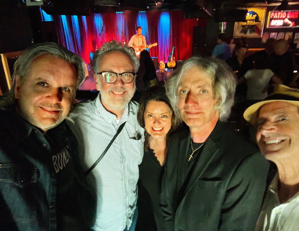 Under the neon @five_spot today for the @mongrelmusicbkg party @AmericanaFest With #fatskaplin #kristirose @gwtallent Bob and Mike.
#delevantes #thedelevantes #garrytallent #americanafest  #mikedelevante #bobdelevante #mongrelmusic