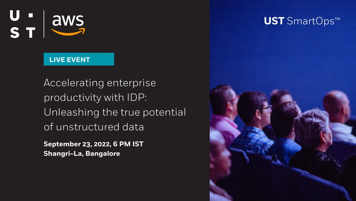 USTSmartOps's tweet photo. Event partnering w/AWS for Finance leaders in the Shared Services industry. Includes exclusive preview of AI-enabled IDP platform + free early access to the demo platform. Apply here https://t.co/sL7XvkWoNz to secure your free invite.
#USTSmartOps #UST #IDP #AI #AWS #Automation https://t.co/RZeHfyBbwc