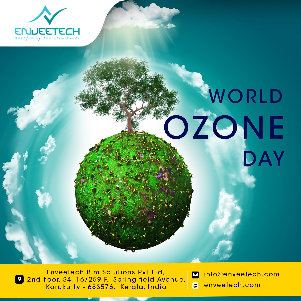 Enveetechinfo's tweet photo. Depleting ozone is depleting life, let’s get together to save our planet!​World Ozone day 🌴
 #ozoneday #saveozone #ozonelayerday #saveozonelayer #saveearth #saveenvironment #protectearth #stopglobalwarming #ozonedepletion https://t.co/qBgyvSwOAF