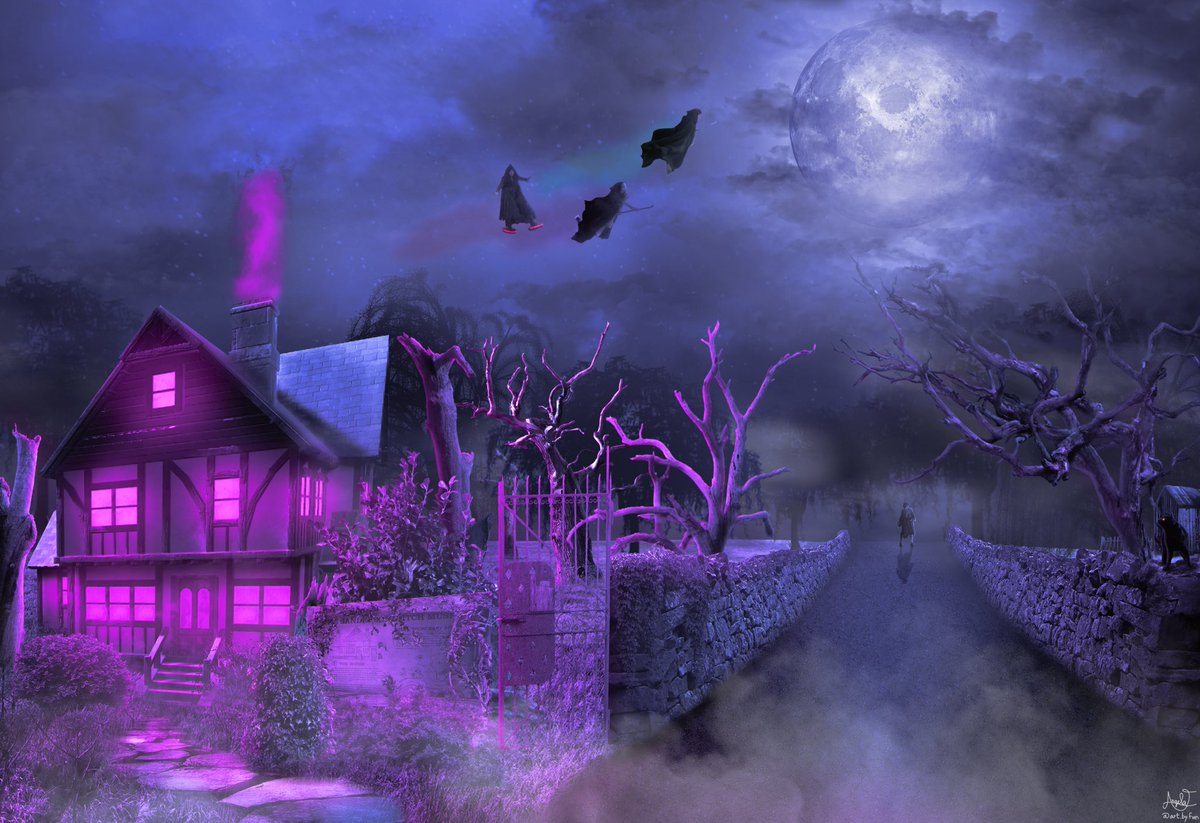 art_by_fun's tweet photo. Here they come, Salem! Fanart for the #HocusPocus2Contest @HocusPocusMovie https://t.co/EAS0478mRQ