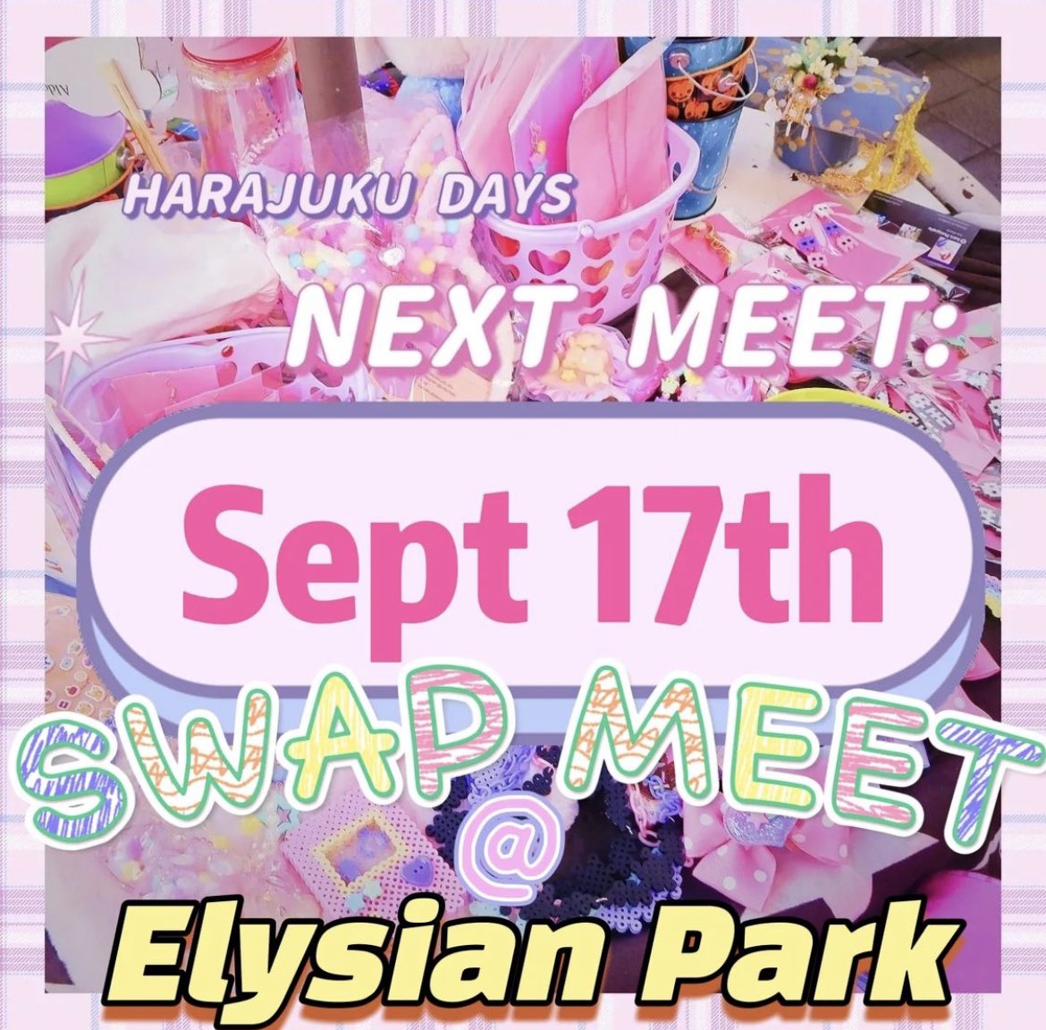 itmecybrgrl's tweet photo. The next Harajuku Day LA Meet will be this Saturday 09/17 from 12-4pm @ Elysian Park! During the meet, there’ll be a swap meet, crafting table, awesome DJs, Frutas Mag will be taking snaps, etc. I’ll be there filming everyone’s looks &amp; selling some CANDY☆TRAP so come say hi! 💖 https://t.co/7PaNJIZIdp