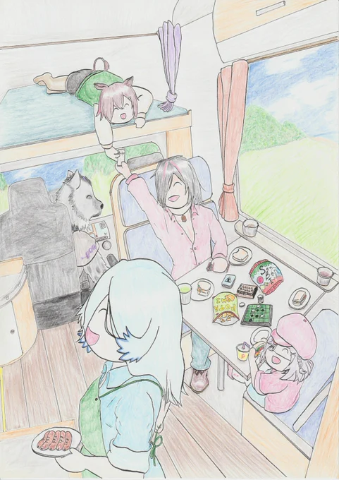 今日の再掲ホイッ!水彩色鉛筆らしい絵を描きたいものよ・・・・・・ 
