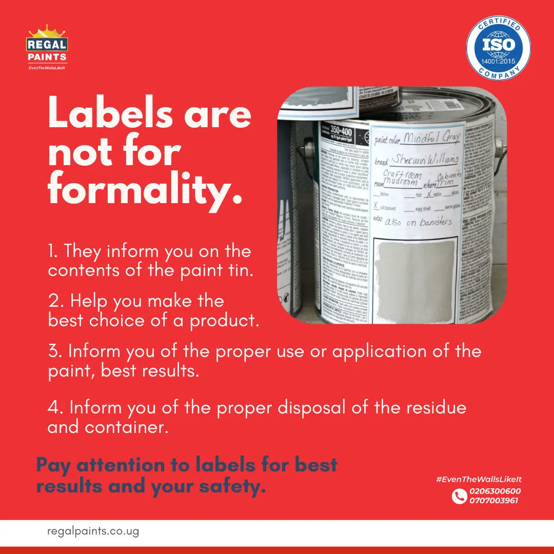 regalpaintsug1's tweet photo. #PaintTip
Always read the instructions on labels.
#RegalPaints #EventheWallsLikeit https://t.co/AgNLkxmCvL