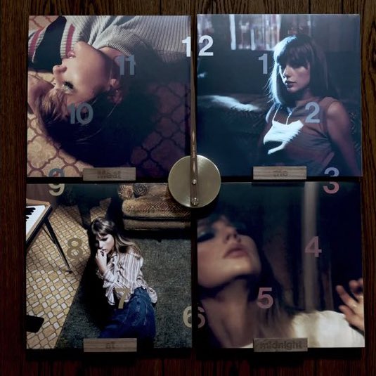 Midnights commentary's tweet "The official back covers for the 4 original Midnights by Taylor