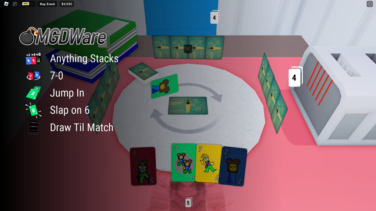 EarthyMGD's tweet photo. MGDWare has partnered with @Rawblocky's UNOfficial!
.
Play the Exclusive MGDWare deck on UNOfficial Today!
.
Win the deck and get EXCLUSIVE MGDWare items!
.
https://t.co/zmlpIxXslL
https://t.co/ZkImD0MAZq
#Roblox #RobloxUNOfficial #MGDWare https://t.co/QKxIu2gwdS