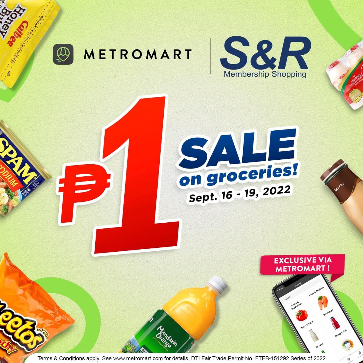 liamndannie's tweet photo. PISO SALE sa S&amp;R on Sept 16-19, 2022 at exclusive lang sa MetroMart App, no membership required! Kaya kung gusto mo ng SPAM na PISO, tara download ka na ng MetroMart App at magrocery na tayo. https://t.co/AA6A1BgAug