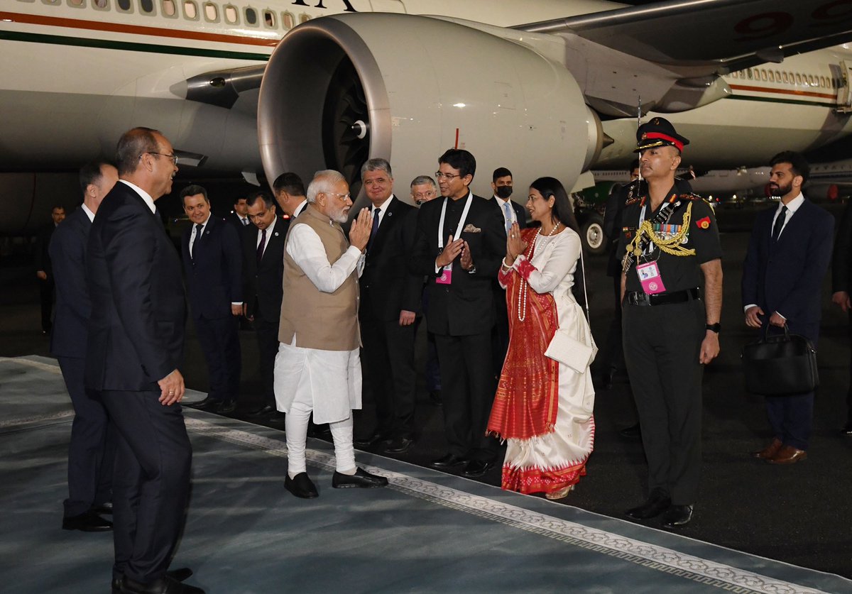 Aashish_409's tweet photo. #Landed in #Samarkand to take part in the @SCO Summit.
#greatpm
@narendramodi ji
@beingarun28 ji
@Tejasvi_Surya ji
@TajinderBagga ji https://t.co/rMnaxFefLB