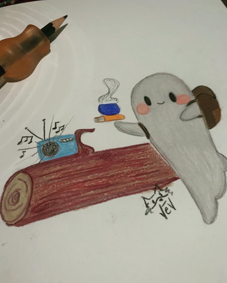 vev_ARTfulness's tweet photo. Ghostie is going on an adventure…👻📻🎒
#art #drawing #ArtistOnTwitter #cute https://t.co/ph2IA78eht