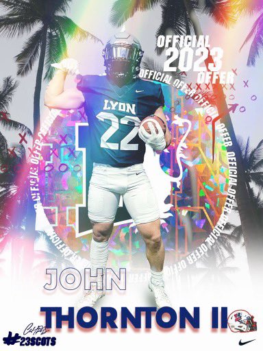 JJ_Thornton2's tweet photo. #AGTG Blessed to receive an official offer from @_Lyon_Football ! @CoachDMJordan @ONEWAYINC1 @VikingsRecruits @focusedgrind @RecruitGeorgia @JalanSowell @NCEC_Recruiting https://t.co/5wPNEqGPJs
