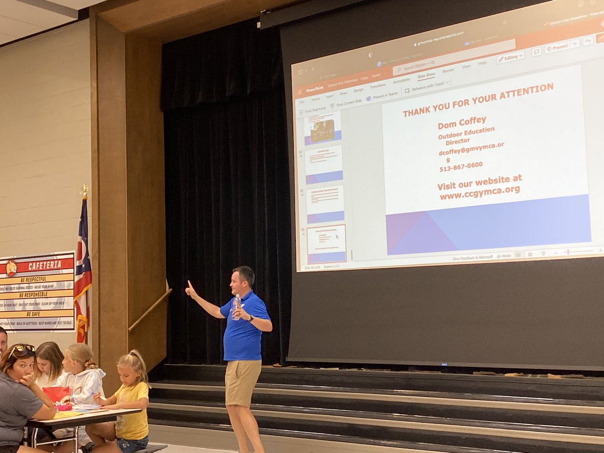 testabeth1's tweet photo. So excited for @CloughPikeElem 5th grade camp @ymcaccg   Tonight students and parents got to learn all about our upcoming trip. https://t.co/yWj00YdISh