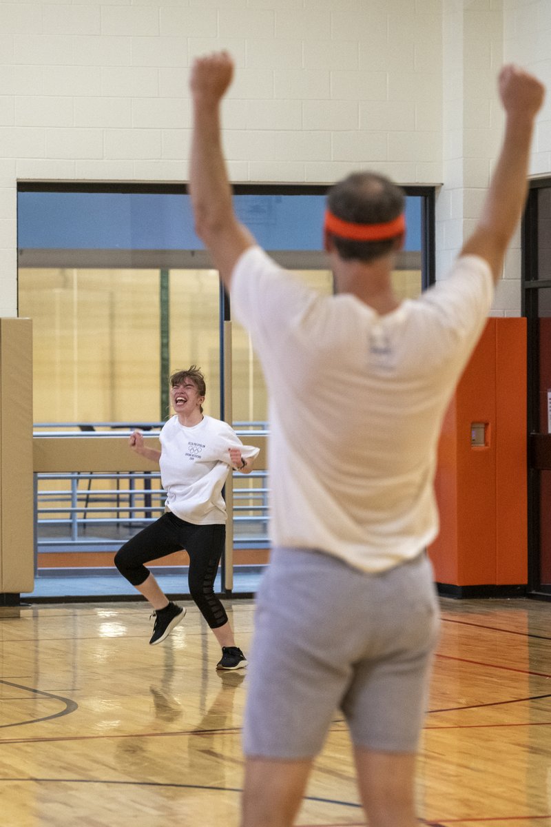 RIT_artdesign's tweet photo. Associate Professor Mari Jaye Blanchard's Stretch and Sketch wellness class hit the hardwood this week with special guest, Dean Todd (Air) Jokl! @RITStudentLife

📸: Elizabeth Lamark https://t.co/TqkdSfE15w