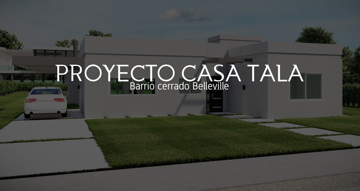 ArqPIglesias's tweet photo. Comienza un nuevo #Proyecto, ya se encuentra a la #VENTA
Proyecto Casa TALA - Barrio Cerrado Belleville
- 110 metros cubiertos 
- 50 metros semi cubiertos
- Calefacción por radiadores 
- Cajas de pre instalaciones para AA
- Aberturas en Aluminio DVH 
 #Canning https://t.co/6mHlmv0Bty